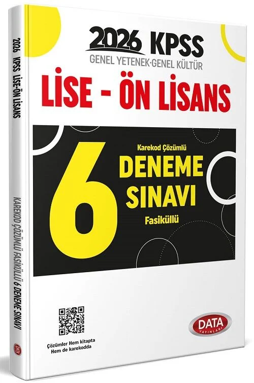Data 2026 KPSS Lise Ön Lisans Deneme Çözümlü Data Yayınları