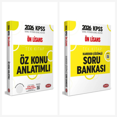 Data 2026 KPSS Ön Lisans Öz Konu Anlatımlı + Soru Bankası 2 li Set Data Yayınları
