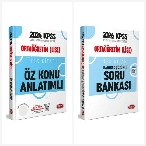 Data 2026 KPSS Ortaöğretim Lise Öz Konu Anlatımlı + Soru Bankası 2 li Set Data Yayınları