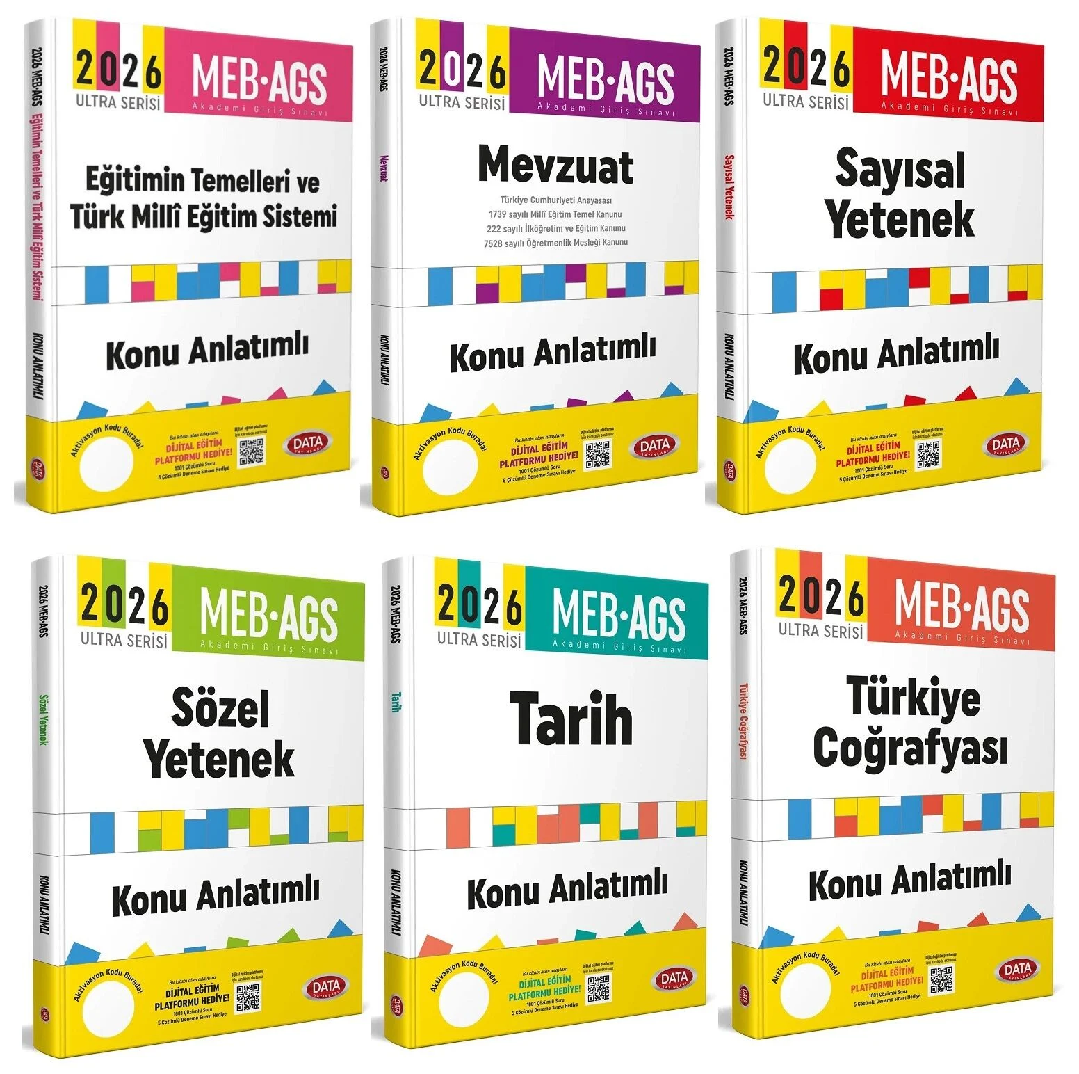 Data 2026 MEB-AGS Tüm Dersler Konu Anlatımlı Ultra Serisi 6 lı Set Data Yayınları