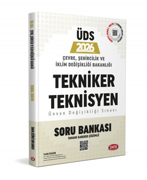 Data 2026 ÜDS Çevre, Şehircilik ve İklim Değişikliği Bakanlığı Tekniker ve Teknisyen Soru Bankası Data Yayınları