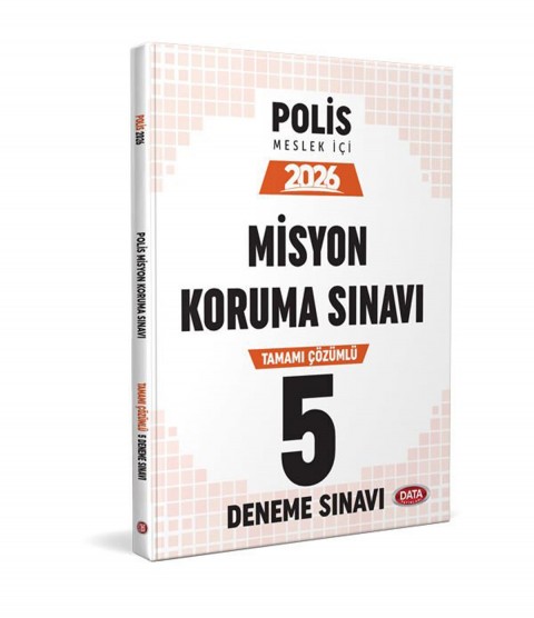 Data 2026 Polis Misyon Koruma Sınavı Tamamı Çözümlü 5 Deneme Sınavı Data Yayınları