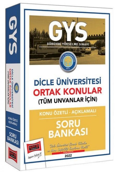 Dicle Üniversitesi GYS Konu Özetli Açıklamalı Soru Bankası Yargı Yayınları