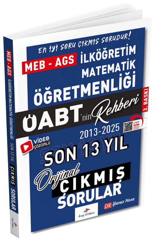 Dizgi Kitap 2026 ÖABT MEB-AGS nin Rehberi İlköğretim Matematik Öğretmenliği Çıkmış Sorular Son 13 Yıl Çözümlü - Yavuz Hoca Dizgi Kitap Yayınları