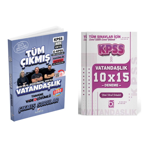 Dizgi Kitap 2026 Vatandaşlık Tüm Sınavlar Tamamı Video Çözümlü Çıkmış Sorular ve Deneme Seti Dizgi Kitap