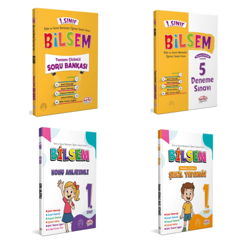 Editör 1. Sınıf Bilsem Hazırlık Hazırlık Seti Editör Yayınları