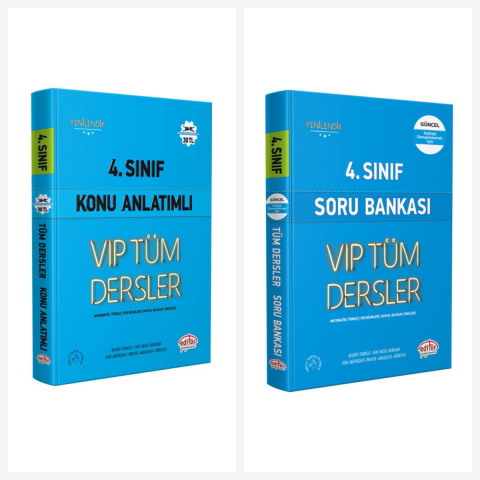 Editör 4. Sınıf VIP Tüm Dersler Konu Anlatımlı Soru Bankası Seti 2 Kitap Editör Yayınları