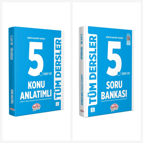 Editör 5. Sınıf VIP Tüm Dersler Konu Anlatımlı Soru Bankası Seti 2 Kitap Editör Yayınları