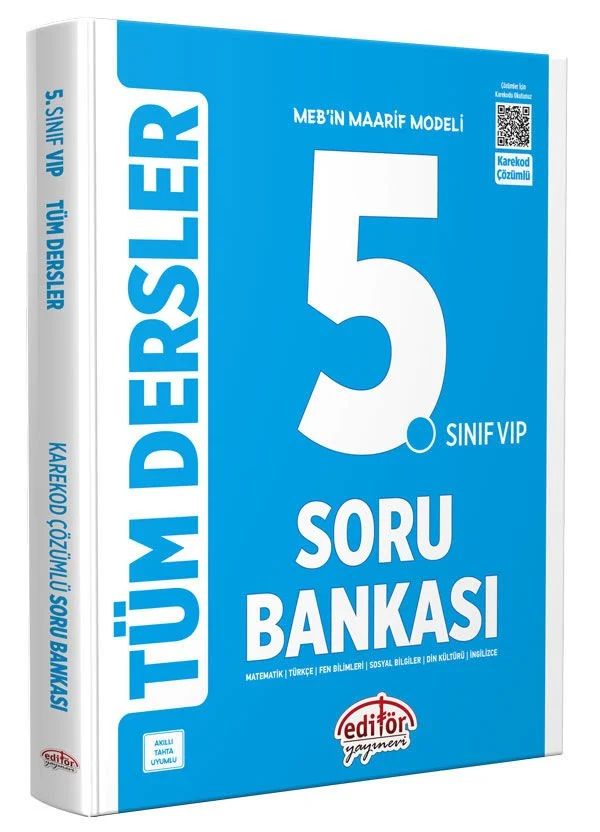Editör 5. Sınıf Vip Tüm Dersler Soru Bankası Editör Yayınları