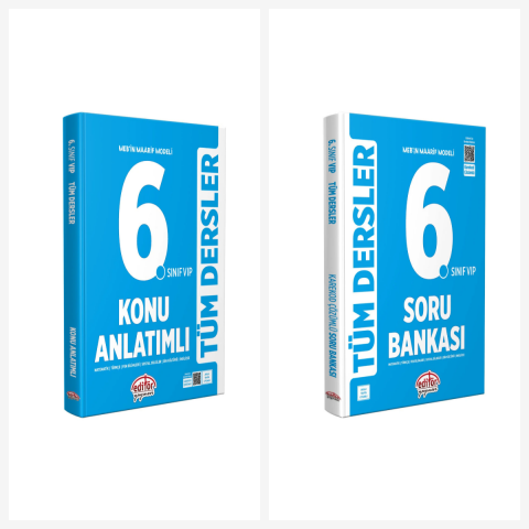 Editör 6. Sınıf Vip Tüm Dersler Konu Anlatımlı Soru Bankası Seti 2 Kitap Editör Yayınları