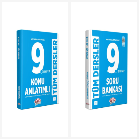 Editör 9. Sınıf VIP Tüm Dersler Konu Anlatımlı Soru Bankası Seti 2 Kitap Editör Yayınları