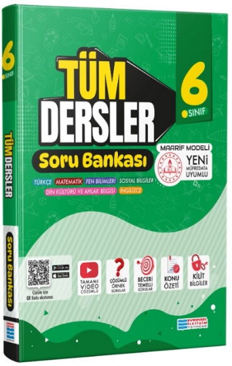 Evrensel 6. Sınıf Tüm Dersler Soru Bankası Evrensel İletişim Yayınları