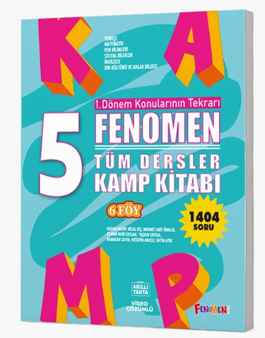 Fenomen 5 Tüm Dersler KAMP KİTABI 1. Dönem Fenomen Yayınları