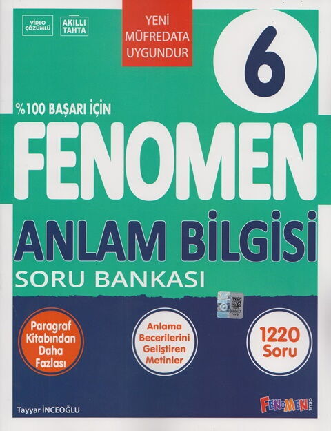Fenomen 6. Sınıf Anlam Bilgisi Soru Bankası Fenomen Yayınları