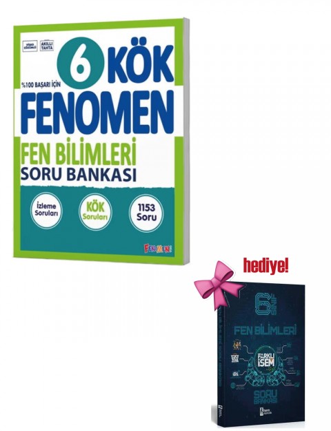 Fenomen 6. Sınıf Fen Bilimleri Kök Soru Bankası + İsem Fen Bilimleri Soru Hediyeli