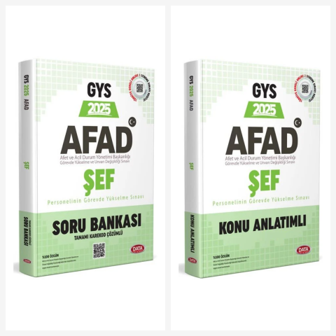 GYS AFAD Şef Konu Anlatımlı  Soru Bankası Seti Data Yayınları