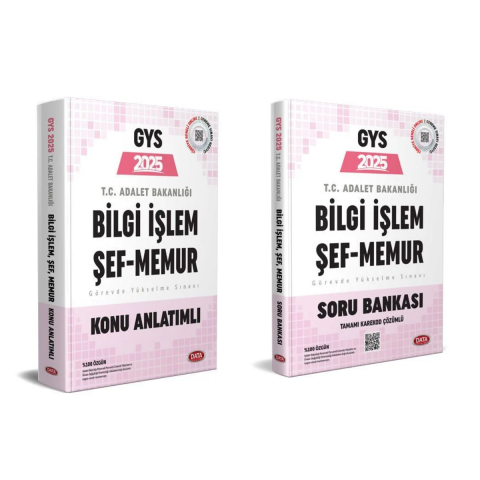 GYS Adalet Bakanlığı Bilgi İşlem Merkez-Taşra Şef Taşra Memur Konu Anlatımlı Soru Bankası Seti Data Yayınları