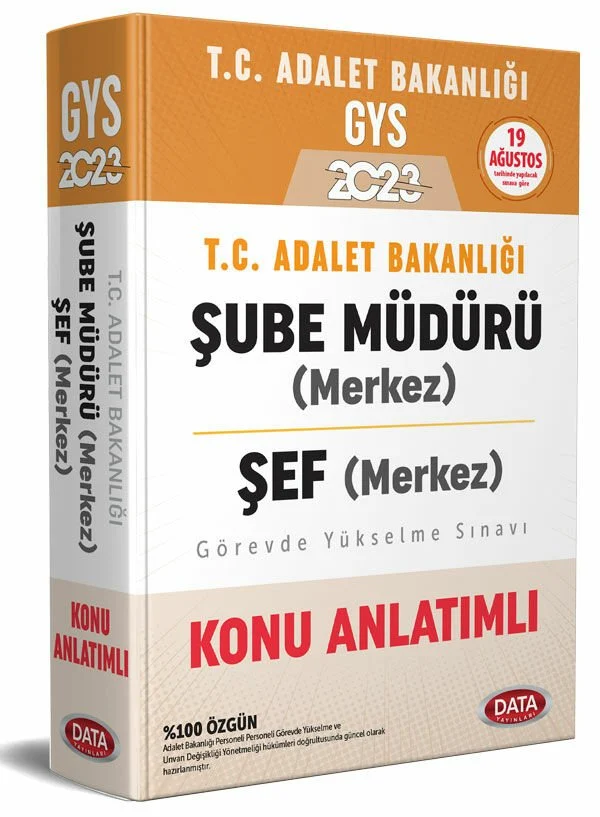 GYS Adalet Bakanlığı Şube Müdürü Merkez Şef Merkez Konu Anlatımlı Data Yayınları