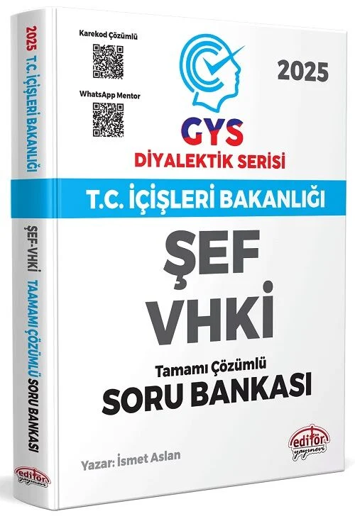 GYS İçişleri Bakanlığı Şef, VHKİ Soru Bankası Diyalektik Serisi Çözümlü Görevde Yükselme Data Yayınları