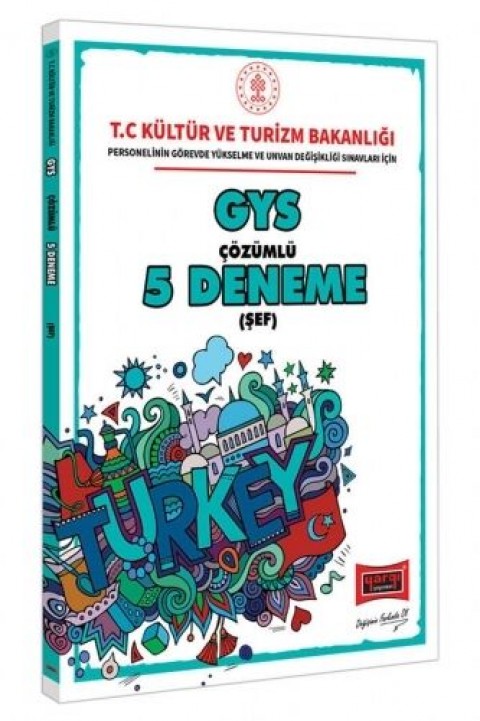 GYS T.C. Kültür ve Turizm Bakanlığı Şef İçin Çözümlü 5 Deneme Yargı Yayınları
