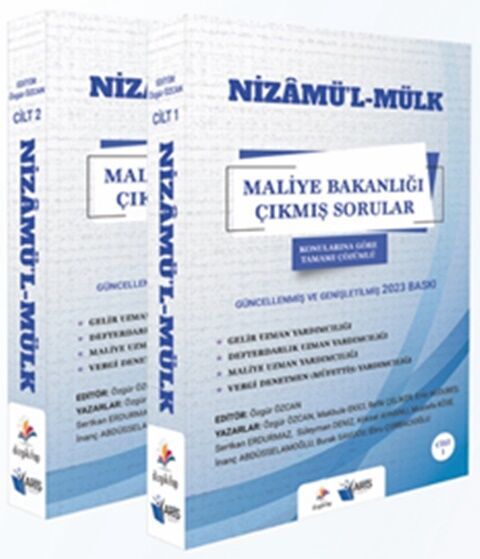 Gelir Uzman Yardımcılığı Maliye Bakanlığı Nizamül Mülk Konularına Göre Çıkmış Sorular Çözümlü 2 Cilt Dizgi Kitap Yayınları