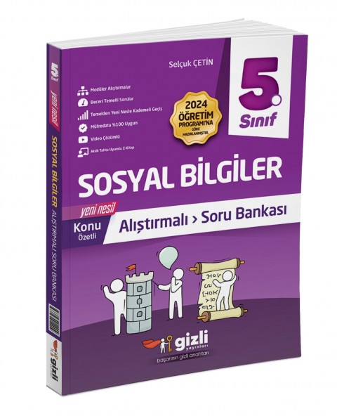 Gizli 5. Sınıf Sosyal Bilgiler Alıştırmalı Soru Bankası Gizli Yayınları