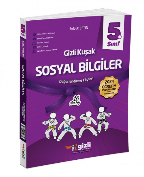 Gizli 5. Sınıf Sosyal Bilgiler Gizli Kuşak Değerlendirme Föyleri Gizli Yayınları