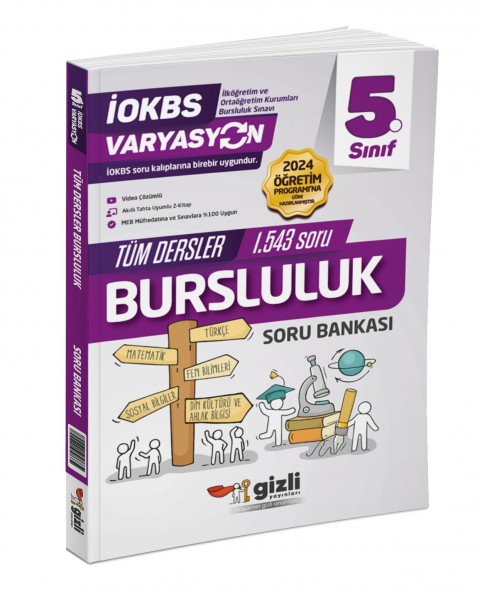 Gizli 5. Sınıf VARYASYON Tüm Dersler Bursluluk Soru Bankası Gizli Yayınları