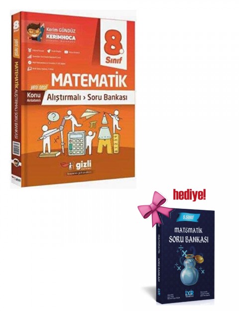 Gizli 8. Sınıf LGS Matematik Alıştırmalı Soru Bankası + Matematik Soru Hediyeli