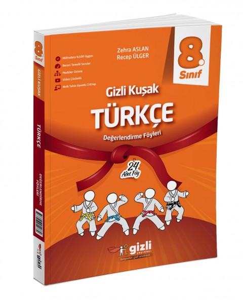 Gizli 8. Sınıf LGS Türkçe Gizli Kuşak Değerlendirme Föyleri Gizli Yayınları