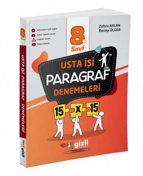Gizli 8. Sınıf LGS Usta İşi Paragraf Denemeleri Gizli Yayınları