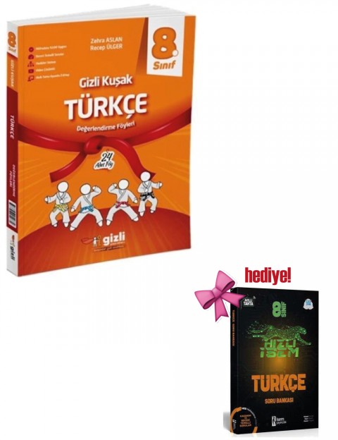 Gizli 8. Sınıf Türkçe Gizli Kuşak Değerlendirme Föyleri + Türkçe Soru Hediyeli