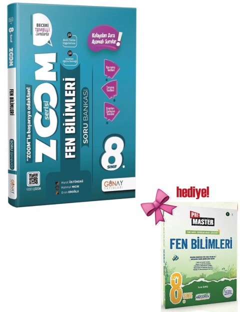Günay 8.Sınıf Zoom Serisi Fen Bilimleri Soru Bankası Günay Yayınları + Okyanus Fen Soru Hediyeli