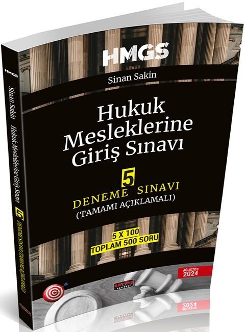 HMGS Hukuk Mesleklerine Giriş Sınavı 5 Deneme Sınavı Savaş Yayınevi