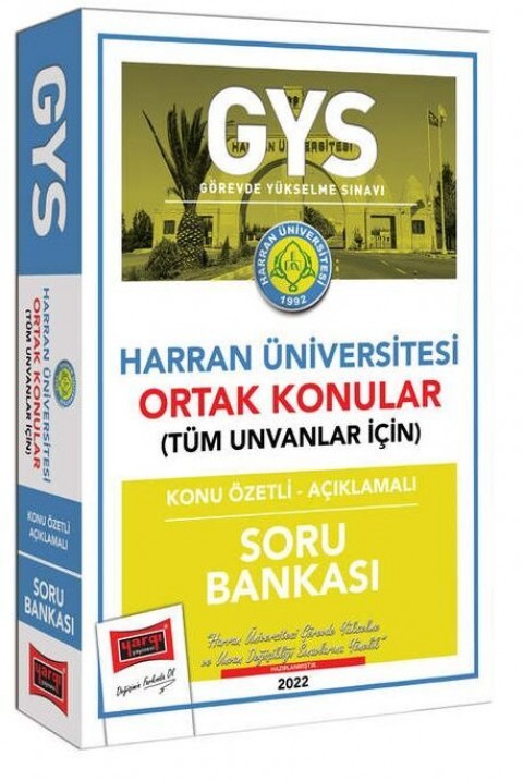 Harran Üniversitesi GYS Konu Özetli Açıklamalı Soru Bankası Yargı Yayınları