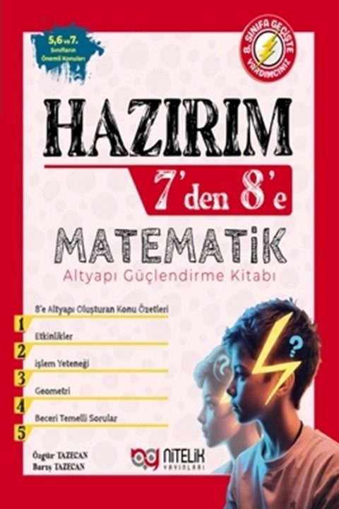 Hazırım 7'den 8'e Matematik Altyapı Güçlendirme Kitabı Nitelik Yayınları