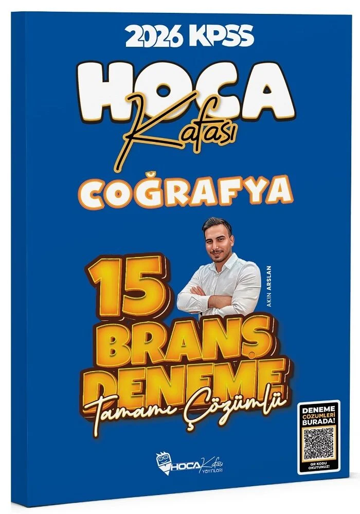 Hoca Kafası 2026 KPSS Coğrafya 15 Deneme Çözümlü - Akın Arslan Hoca Kafası Yayınları
