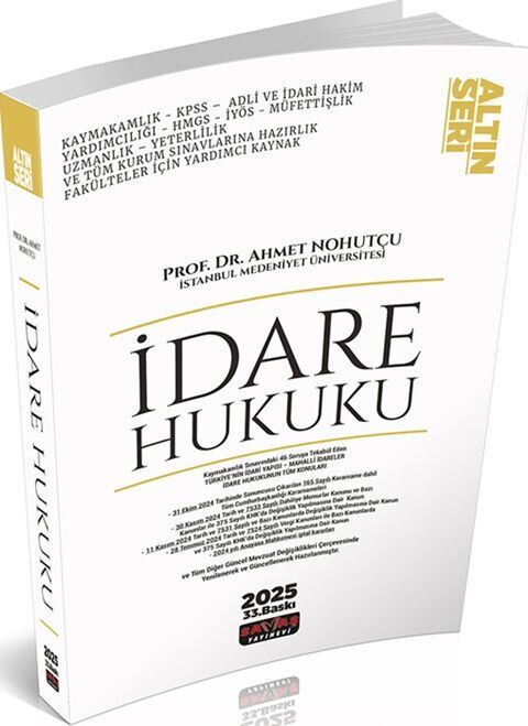 İdare Hukuku Konu Anlatımı Savaş Yayınevi