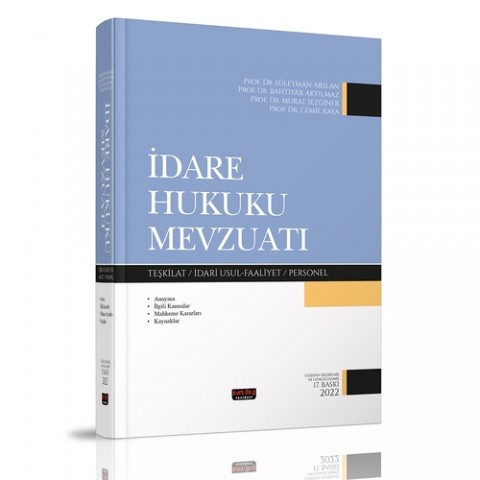 İdare Hukuku Mevzuatı Savaş Yayınevi