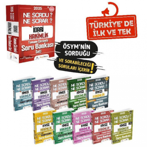 İdari Hakimlik Ne Sordu Ne Sorar Tamamı Çözümlü Soru Bankası Seti Dizgi Kitap