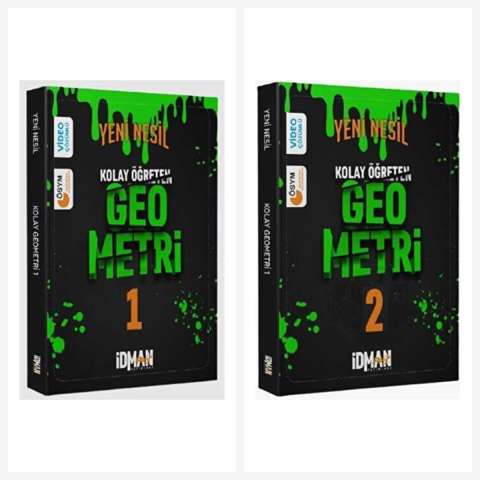İdman Yeni Nesil Kolay Öğreten Geometri 1 - 2 Set İdman Yayınları