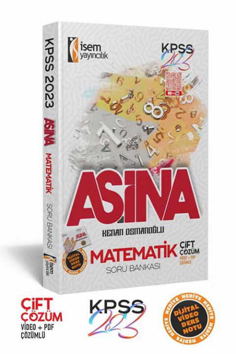 İsem 2023 KPSS AŞİNA Matematik QR Ders Notu Hediyeli Soru Bankası İsem Yayıncılık