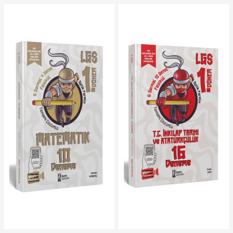 İsem 2026 8. Sınıf 1. Dönem Matematik + + İnkilap Deneme Seti 2 Kitap