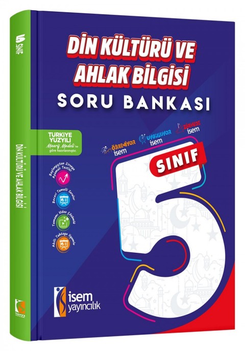 İsem 5. Sınıf Din Kültürü ve Ahlak Bilgisi Soru Bankası İsem Yayıncılık - Maarif Modele Uygun