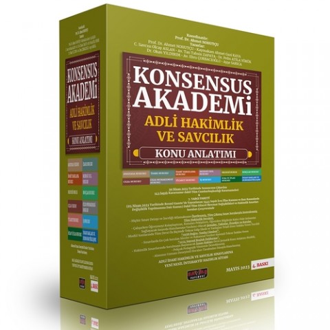 KONSENSUS Akademi Adli Hakimlik ve Savcılık Konu Anlatımı Mayıs 2023 Savaş Yayınları