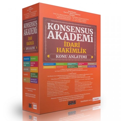 KONSENSUS Akademi İdari Hakimlik Konu Anlatımı Haziran 2023 Savaş Yayınları