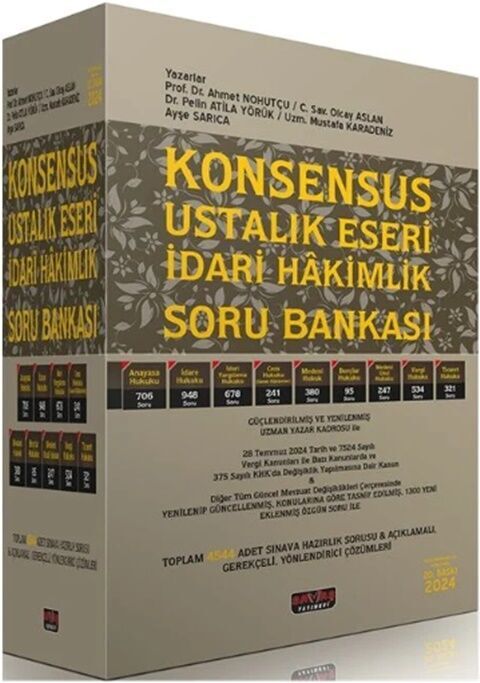 KONSENSUS İdari Hakimlik Ustalık Eseri Soru Bankası Modüler Set Savaş Yayınevi