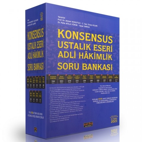KONSENSUS Ustalık Eseri Adli Hakimlik Soru Bankası 2023 Savaş Yayınları