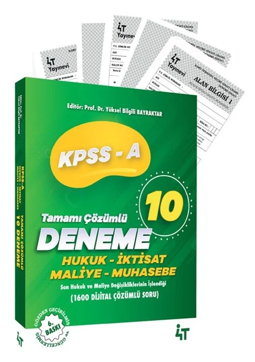 KPSS A Grubu 10 Deneme Çözümlü 6. Baskı - Yüksel Bilgili Bayraktar 4T Yayınları