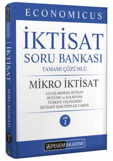 KPSS A Grubu Economicus Mikro İktisat ve Para-Banka-Kredi Cilt 1 Soru Bankası Pegem Akademi Yayıncılık